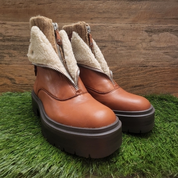 New Sam Edelman Linds Layered Booties Sz 9.0 - Picture 3 of 14